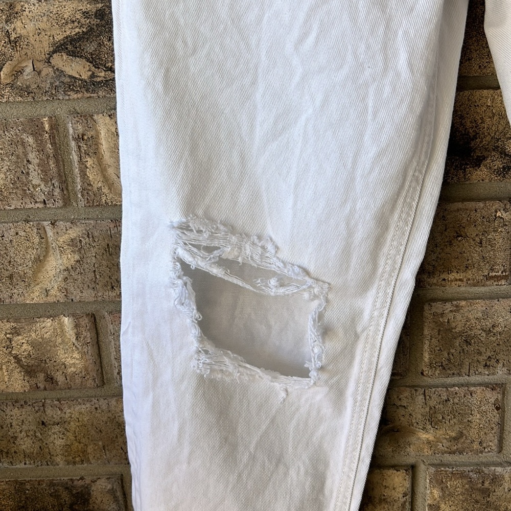 Free People White Jeans distressed style button fly size 27 - Picture 2 of 12